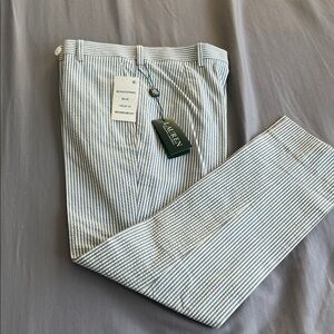 Ralph Lauren Men's Blue and White Striped Chinos